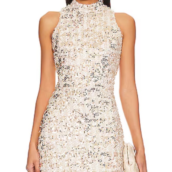 Amanda Uprichard Marshall dress in gold sequin size small - Picture 1 of 5